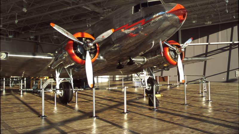 This Douglas DC-3 takes pride of place a the C. R. Smith Museum. 