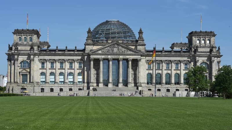 The German government in Berlin (above) is restricting travel from the UK.