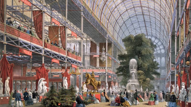 The Great Exhibition in Crystal Palace, 1851. 