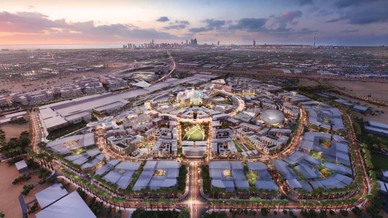 Rendering of the 1,080-acre Expo 2020 site in Dubai. 