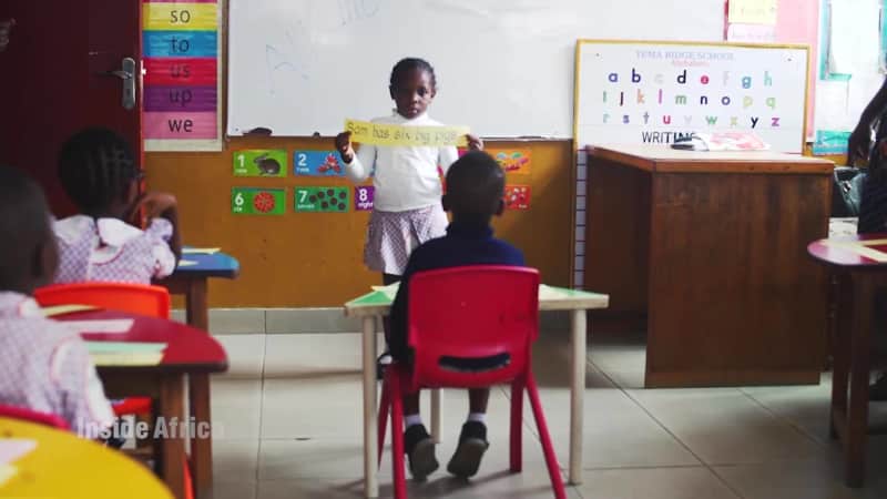 Inside Africa Ghana interactive reading kindergarten school vision b_00001601