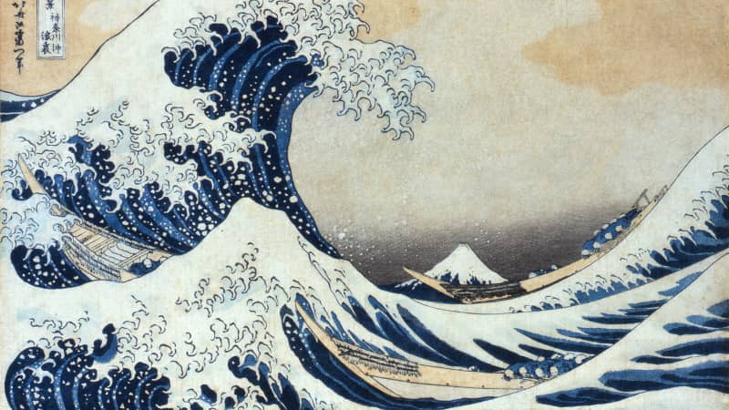 "Under the Wave off Kanagawa" is one of Japan's best-known ukiyo-e prints. 