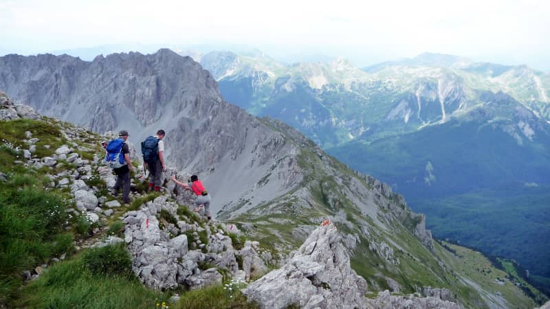 Balkans hiking trail