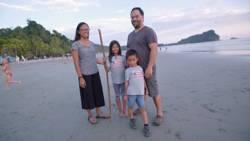 Vinje Bush family Quepos Costa Rica beach