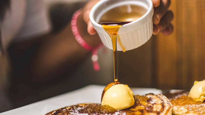 Fluffy American-style pancakes served with a generous pat of butter and real maple syrup (bacon if you're lucky) is one of the best breakfasts in the US. 