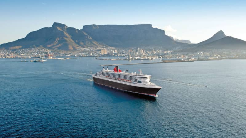 Queen Mary 2 in Cape Town. Cunard Cruise