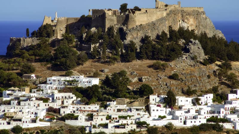Lindos is renowned for its ancient clifftop acropolis.