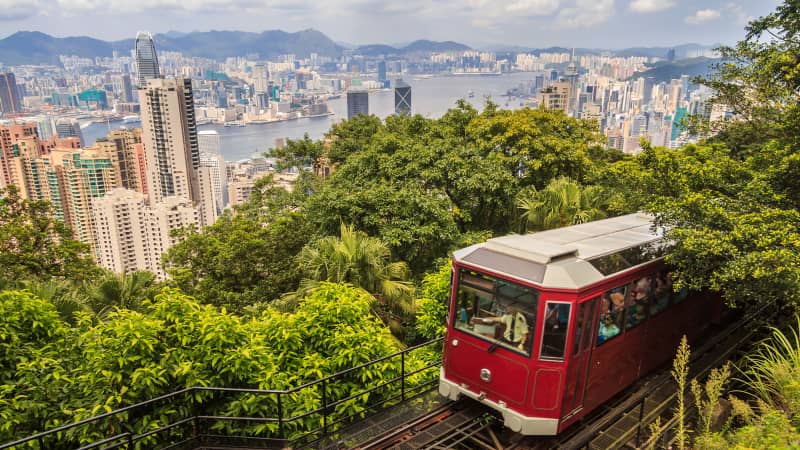 victoria peak tram hong kong