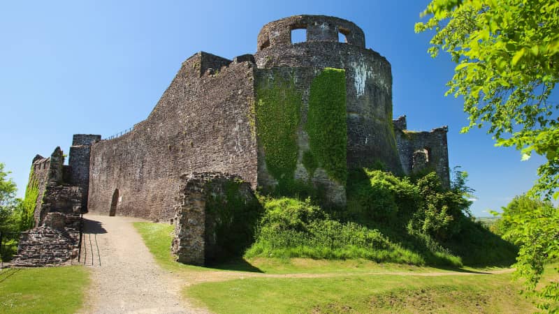 Dinefwr Castle sits on a hilltop in Carmarthenshire. 