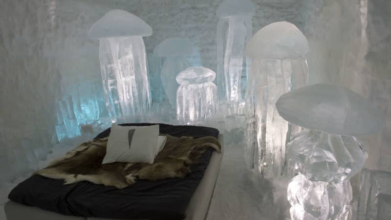 Get your winter outside and inside at the ICEHOTEL in Sweden.