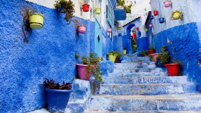 No one's exactly sure why the streets of Chefchaouen are blue.