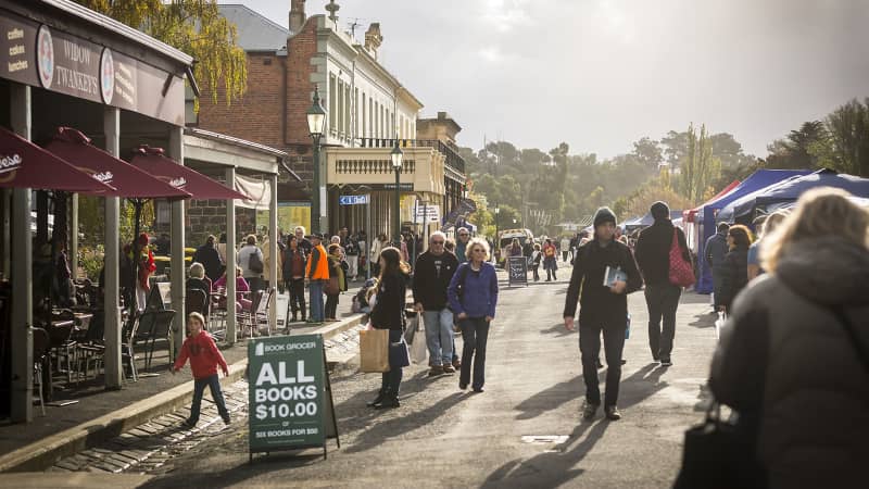 The Clunes Booktown Festival takes place every May. 