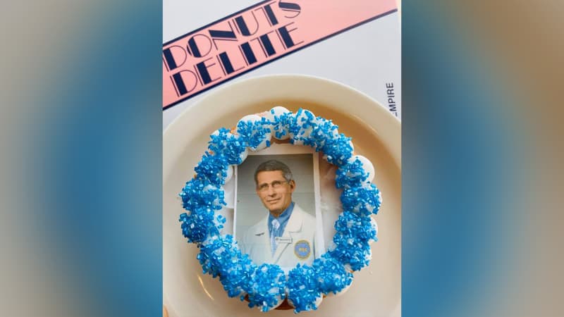 Dr. Anthony Fauci doughnuts are now being sold at Donuts Delite in New York.