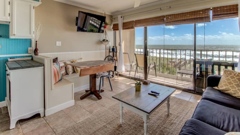 It's a great view from Richard White's rental condo at Carolina Beach.