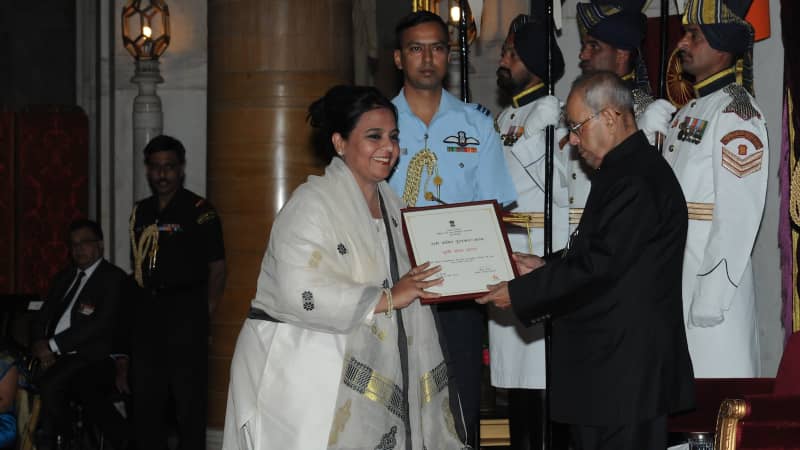 In 2017, Dagar received the Nari Shakti Award -- the highest civilian honor for a woman in India.  