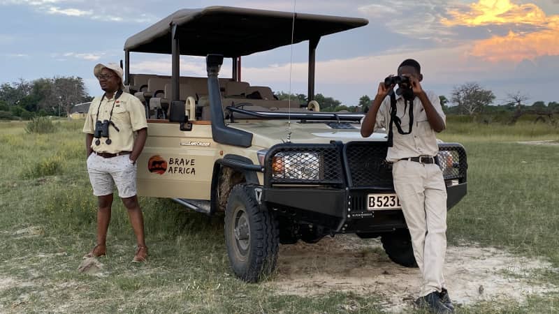 Jeeps are the way to get around in Botswana for game drives.