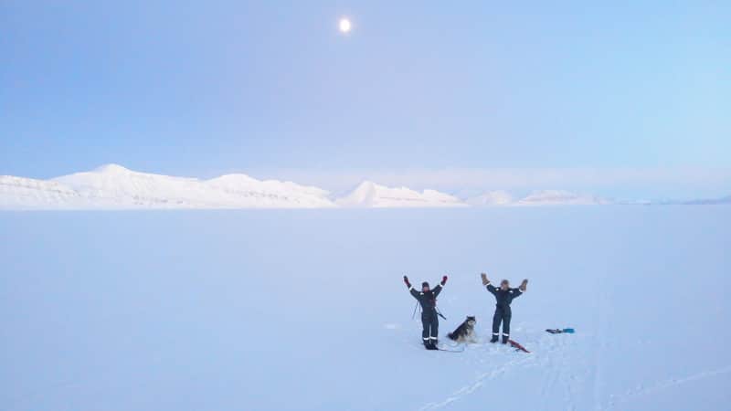 Images from 'Hearts in the Ice,' ilde Falun Strom and Sunniva Sorby's expedition in remote Basembu  in researchers in Svalbard, Norway