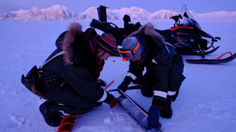 Images from 'Hearts in the Ice,' ilde Falun Strom and Sunniva Sorby's expedition in remote Basembu  in researchers in Svalbard, Norway