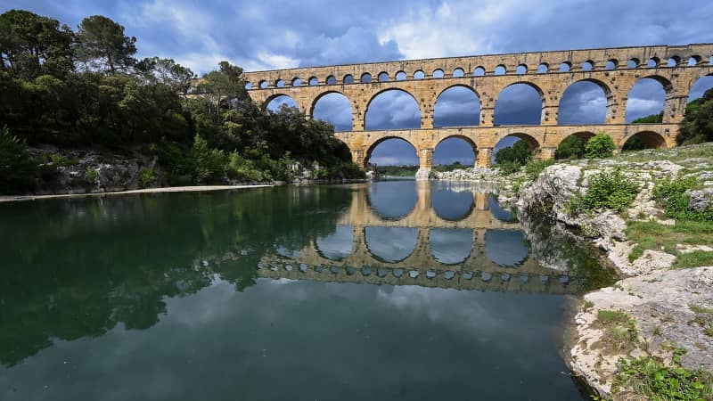 The ancient Roman Pont du Gard looks even more spectacular from the water.