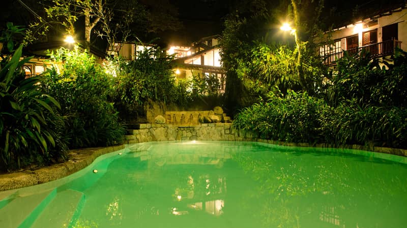 This icy pool offers a refreshing break after a day at the ruins.