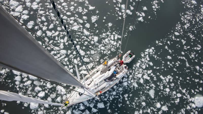 The crew of five lived aboard Barba for four months, sailing to Svalbard and back.