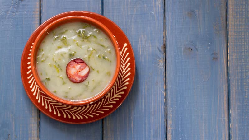 This hearty soup hails from Portugal's wine country.