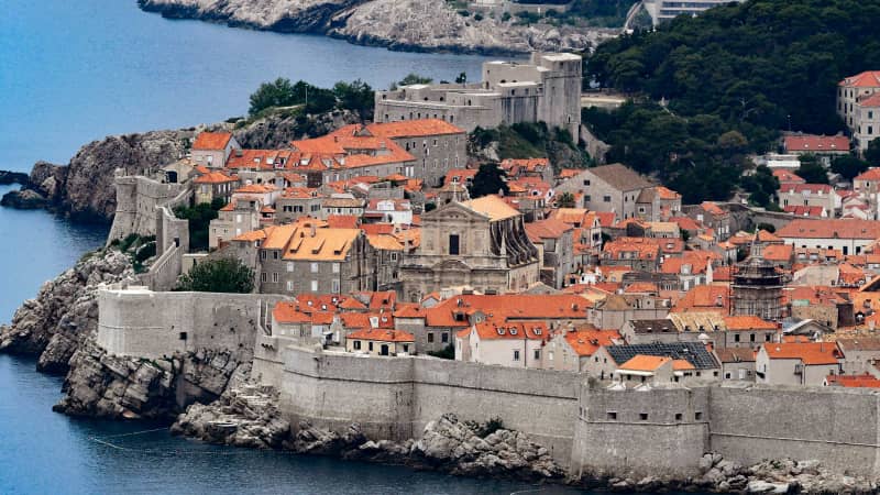 Dubrovnik's Old Town skims the Adriatic coastline. 