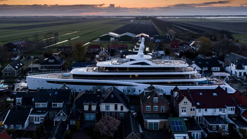 A superyacht is usually guided to sea by a team of five experts and a crew on board, according to Feadship.