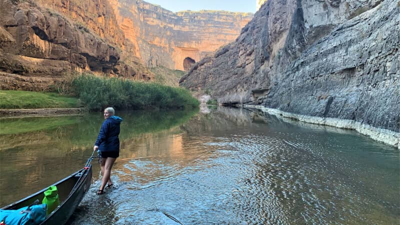 Big Bend National Park is in Texas along the Rio Grande with Mexico.