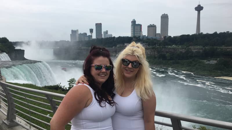 Kyrie and Natasha on their wedding day in August 2017 at Niagara Falls.