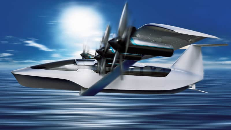 Boston-based REGENT is working on an all-electric "seaglider," a boat-plane hybrid with top speeds of 180 miles-per-hour. The company hopes it could transform the inter-city commute. 