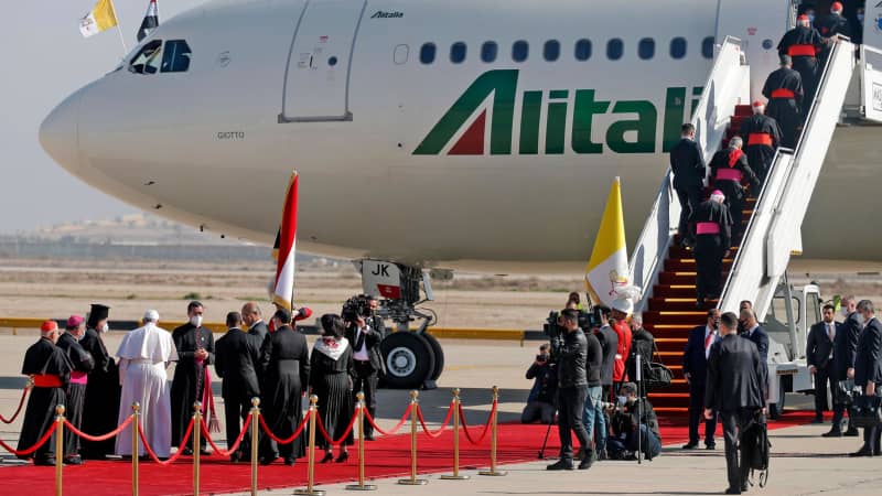 Popes have been regular passengers on Alitalia since the 1960s.