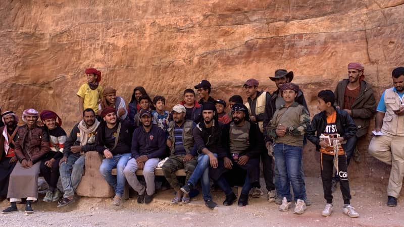 Bedouin tour guides work within Petra.