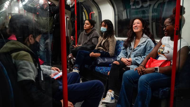 London transport is the one place in England with a mask mandate, but it is routinely ignored.