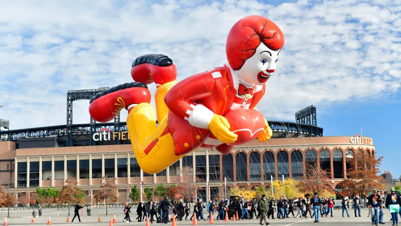 This is Ronald's fifth design since first joining the Macy's Thanksgiving Day Parade in 1987.
