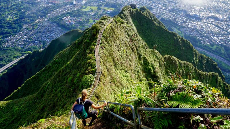 Haiku Stairs: There's a $1,000 fine for people caught on this Hawaiian site.