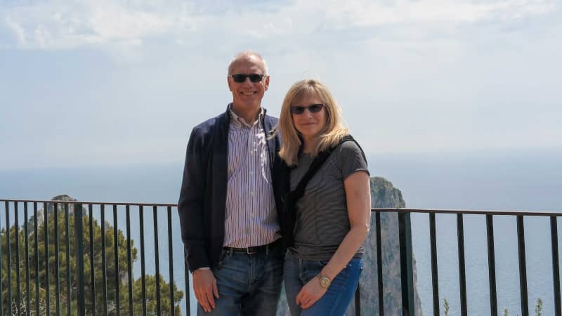Here's Wenger and McTwigan on vacation in Capri, Italy in 2015.