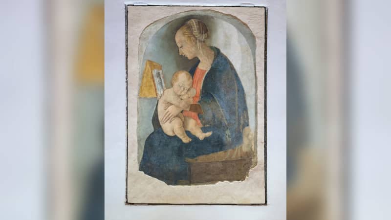This fresco in Raphael's childhood home is thought to have been painted by the artist as a teenager.