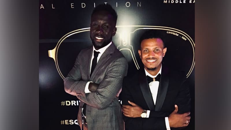 Vegas partying with French former  footballer Bacary Sagna at the Middle East Esquire Awards 2019.