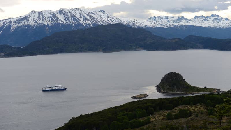 The fjords and channels of Chile, including the Murray Channel in southern Chile, pictured here, can pose particular challenges for vessels.
