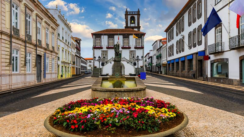 Ponta Delgada is the capital of the autonomous region of the Azores.