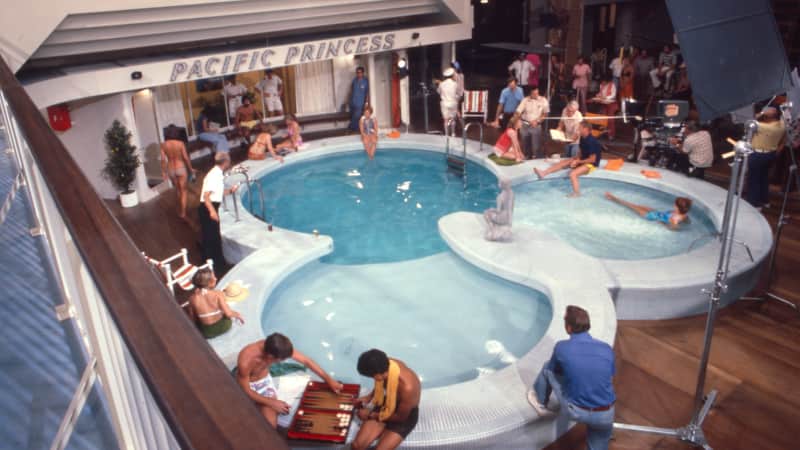 "The Love Boat" centred around the adventures of the crew and passenger on board a luxury cruise ship. 