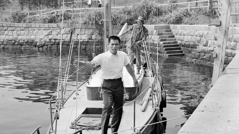 Kenichi Horie on board the Mermaid II in 1963.