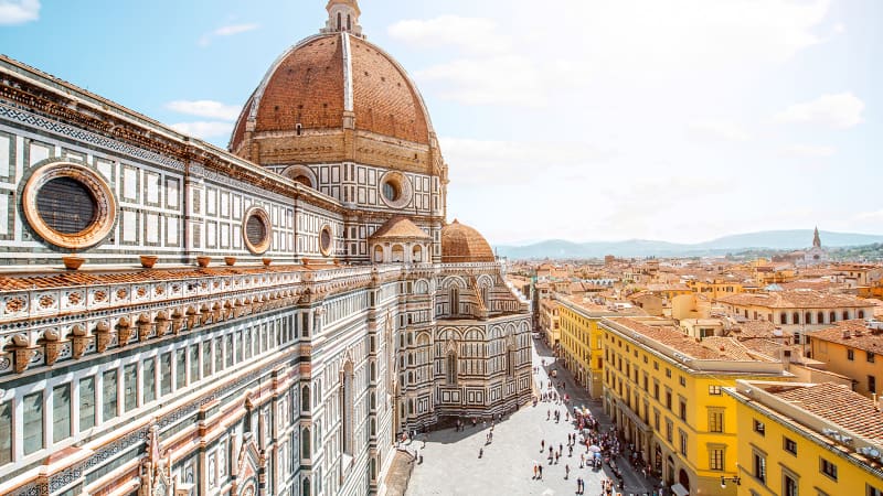 A classic cityscape view of Florence, Italy. The Southern European country remains at Level 3.
