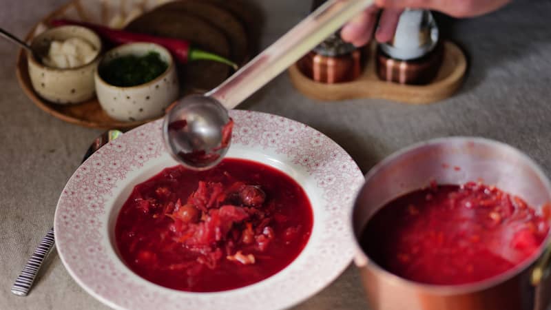 Mriya will serve Ukraine's national dish borsch, a soup made with beetroot, which was recently added to UNESCO's list of intangible cultural heritage in need of urgent safeguarding.