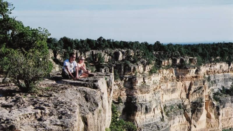 Carrie's mother took this photo of Carrie and Kris on the day they met in May 2001, at Hopi Point on the Grand Canyon.