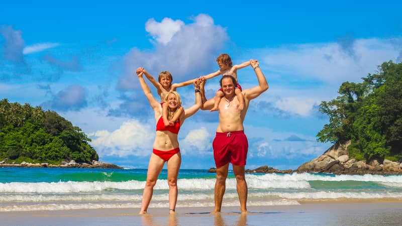 Emma and Peter Tryon have been backpacking around the world with their sons Hudson and Darien since 2021.