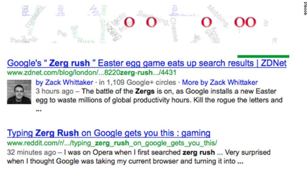 Zerg Rush Chews Up Google Search Results