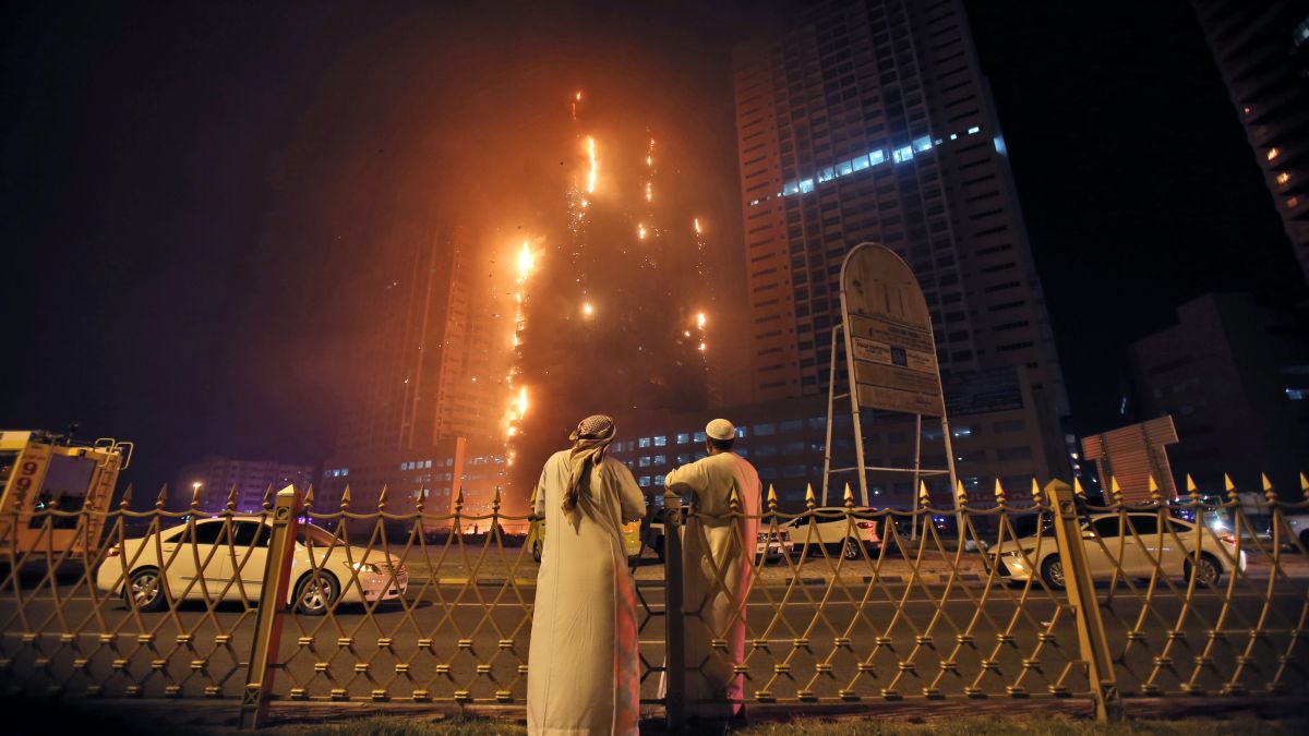 UAE Ajman fire: Huge blaze engulfs residential tower | CNN