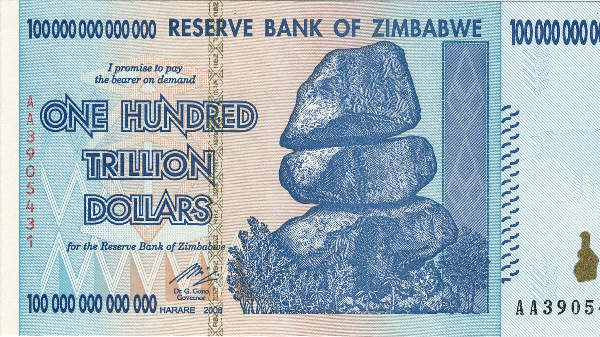 How Much Is 1 Trillion Dollars In Zimbabwe